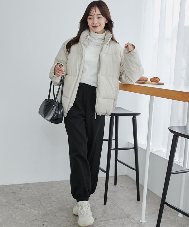 WEGO 【ユニセックス着用ITEM】パデッドブルゾン ライトベージュ