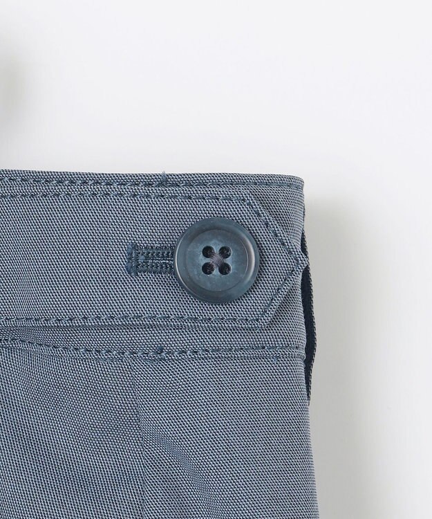 J.PRESS LADIES 【WEB限定カラーあり・セットアップ対応・洗える・撥水・防汚】コットンFITTYシャーク ワイド アンクル パンツ ダルブルー系