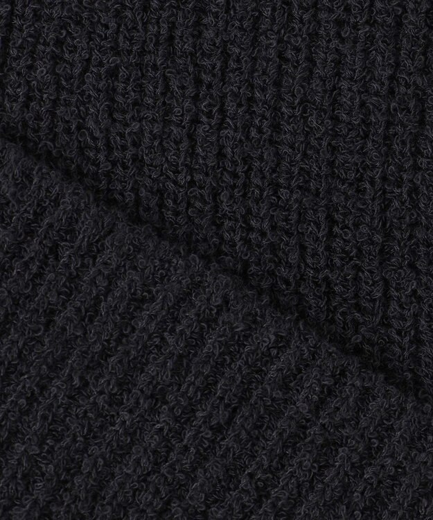 23区 【SACRA】コットンナイロンブークレ ポルカリブ ニット ブラック系