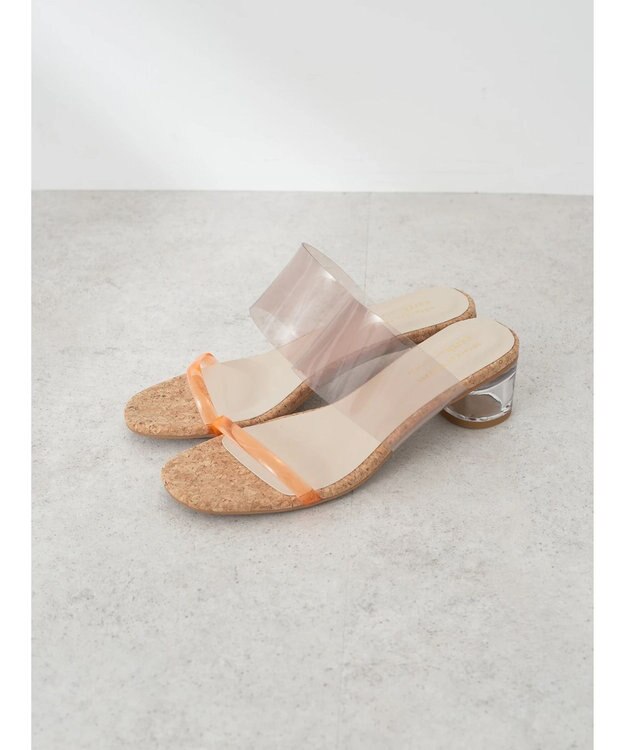 earth music&ecology ＯＲｉｅｎｔａｌＴＲａｆｆｉｃ　クリアストラップサンダル Orange