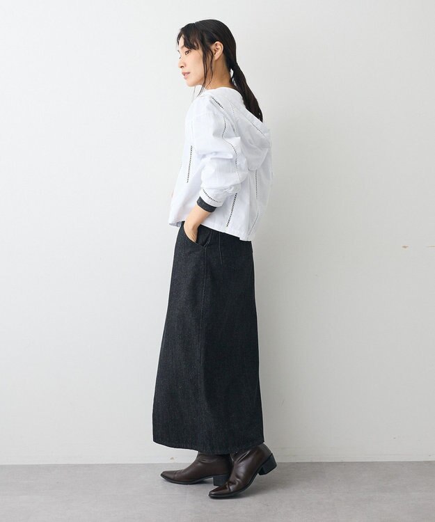 CRAFT STANDARD BOUTIQUE 梯子レースフード付きブラウス White