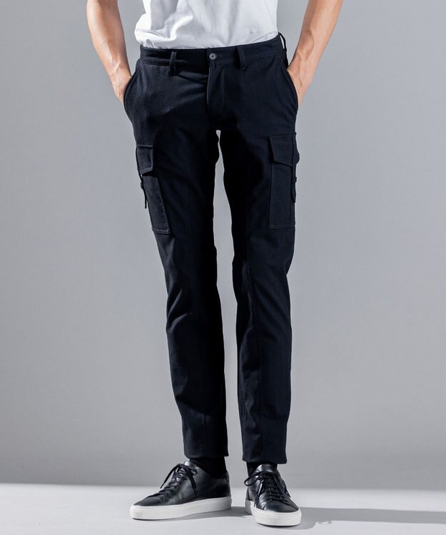 JOSEPH HOMME ソフトヘリンボンストレッチ / CIGAR CARGO ネイビー系