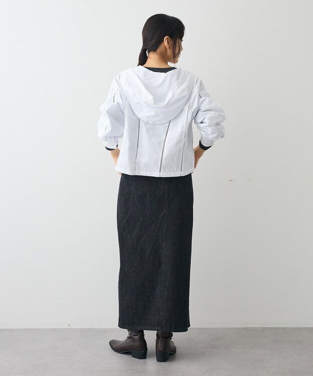 CRAFT STANDARD BOUTIQUE 梯子レースフード付きブラウス White