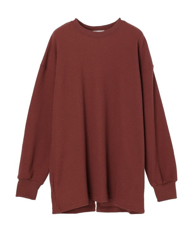 CRAFT STANDARD BOUTIQUE ワッフルレイヤード風プルオーバー Brick Red