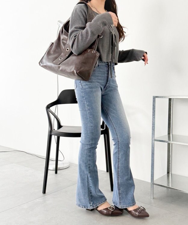 WEGO ハトメデザインワンハンドルトート ブラウン