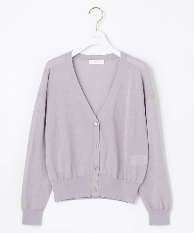 ANY SIS 【美人百花6月号掲載】2SET シアーカーディガン アンサンブル ラベンダー