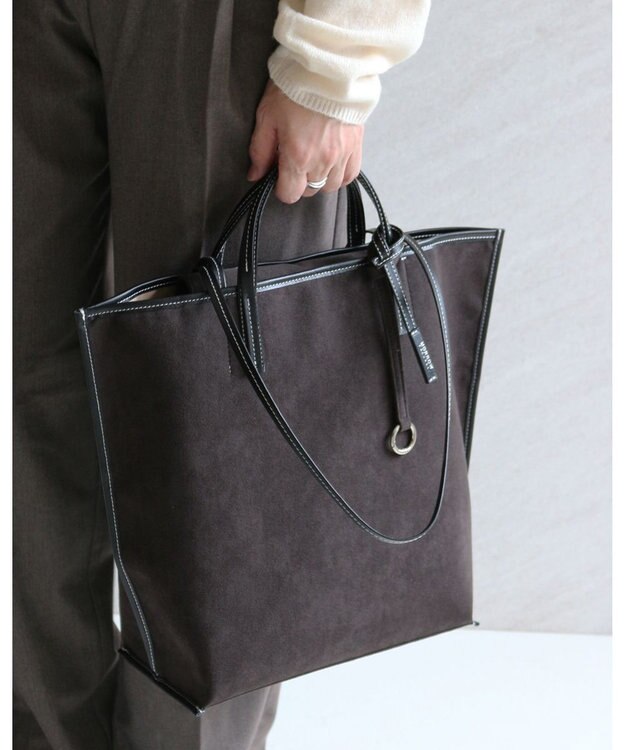 MORROW by thank 【A4サイズ収納可/軽量】VIVIAN LARGE ASスエード　ブラック