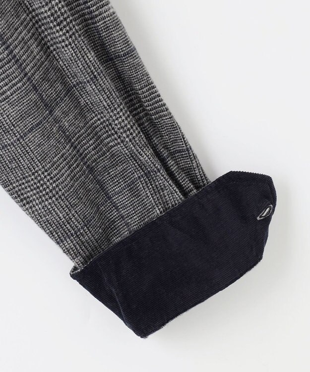 JOSEPH ABBOUD 【キングサイズ・柔らかな肌触り】 オーガニックラフィ グレンチェックシ ャツ ブラック系4