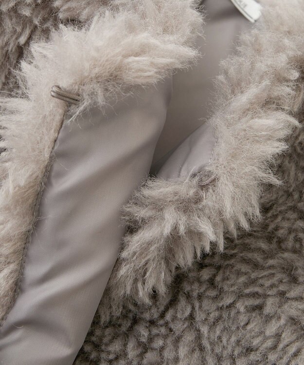 Green Parks ・ＥＬＥＮＣＡＲＥ　ＤＵＥ　シープファーロングベスト Gray Beige