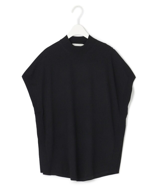 ICB 【接触冷感・UVカット・洗える】 ヴィスコースナイロンハイゲージ プルオーバー ブラック系