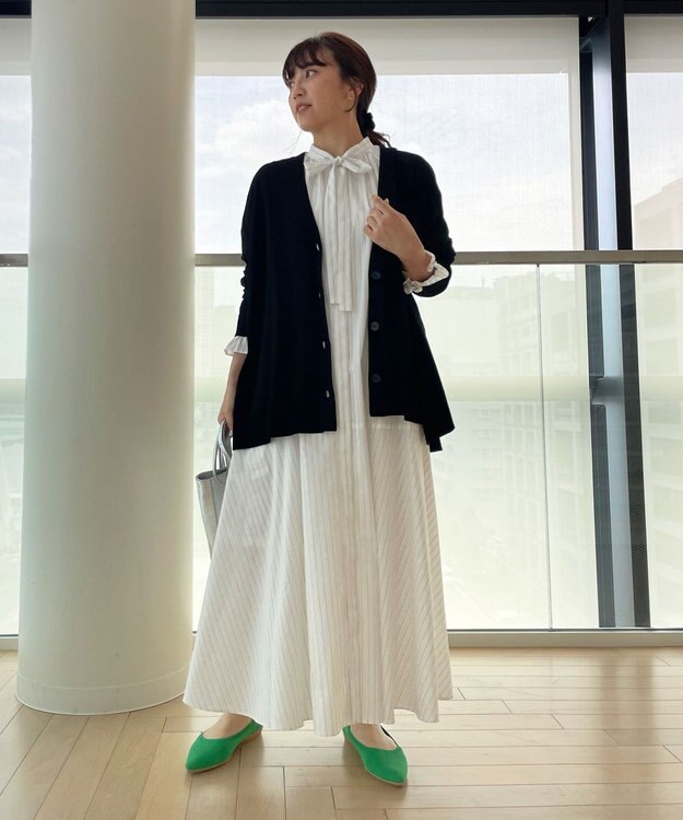 UNFILO スタイルアップニット カーディガン ブラック系