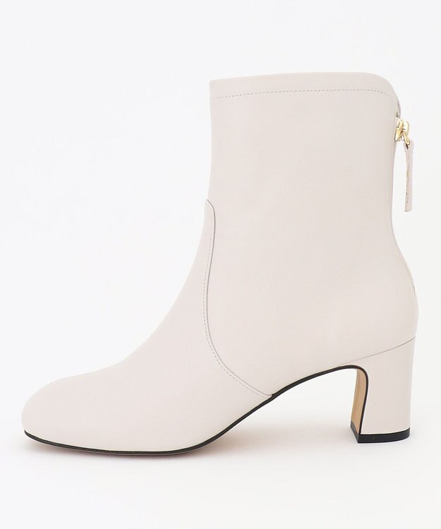 23区 ショート ヒール ブーツ アイボリー系