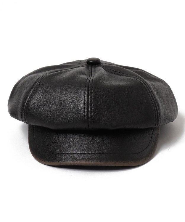 WEGO ヴィンテージPUキャスケット ブラック