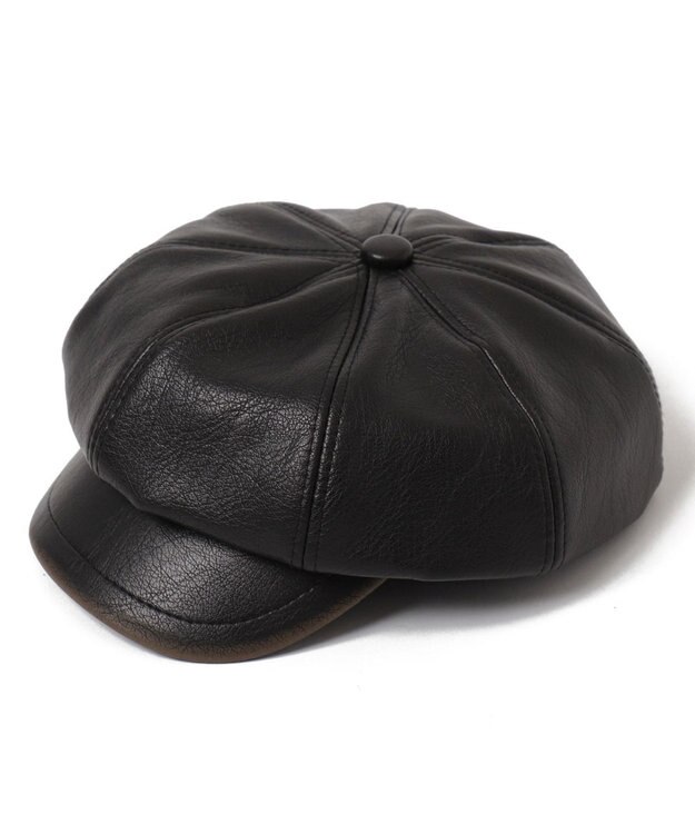 WEGO ヴィンテージPUキャスケット ブラック