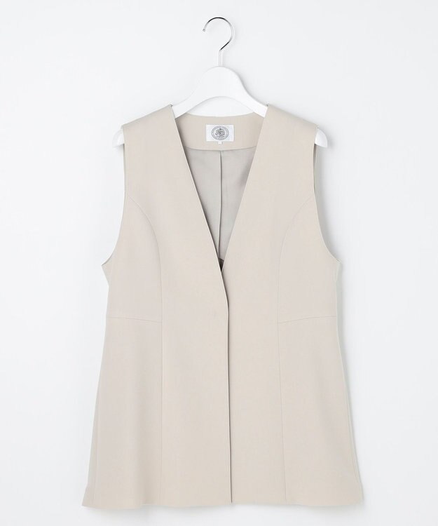 J.PRESS LADIES L 【セットアップ対応】セラテリーダブルクロス ジレ グレージュ系