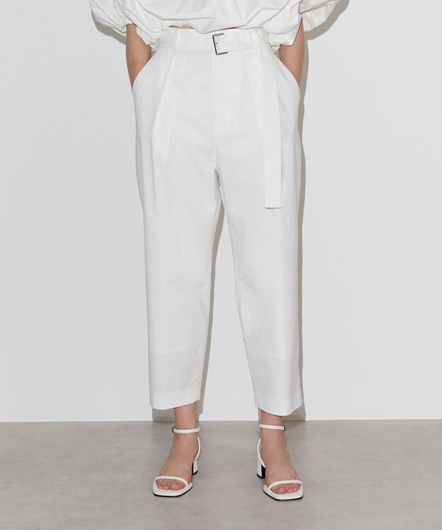 NAVE 【Nave　洗える】リリー テーパードパンツ ホワイト系