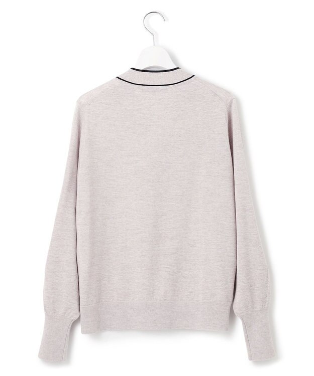 23区 【洗える】ウーステッドウール ボウタイ ニット ベージュ系