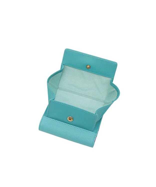 LANVIN en Bleu リュクサンブールカラー 外ボックス二つ折り財布 エメラルドグリーン