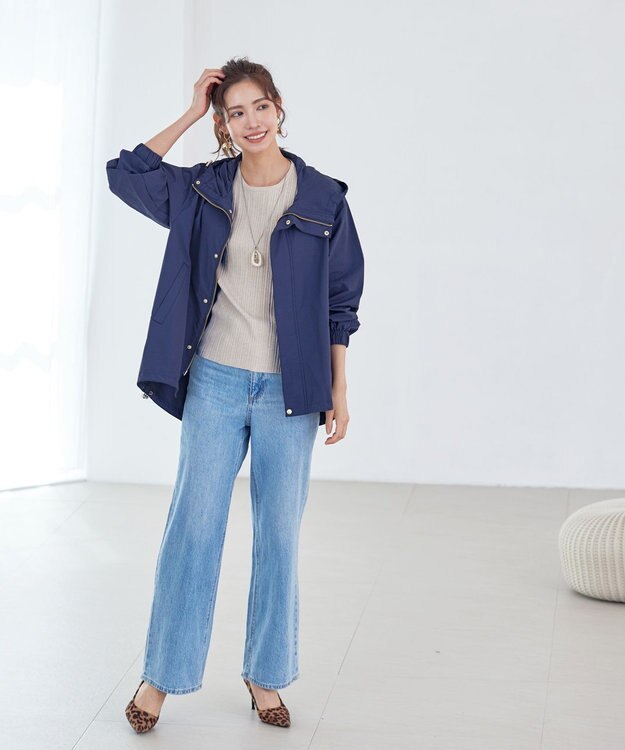 Tiaclasse 【洗える】袖ドッキングリブニットトップス アイボリー