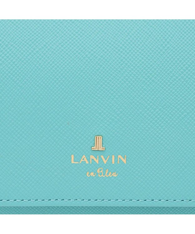 LANVIN en Bleu リュクサンブールカラー 外ボックス二つ折り財布 エメラルドグリーン