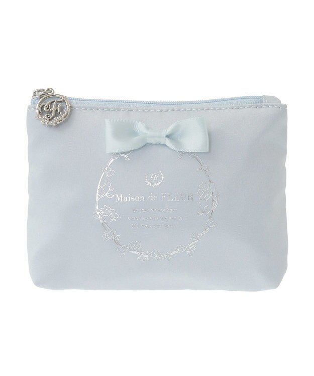 Maison de FLEUR サテンリボンティッシュケース Light Blue