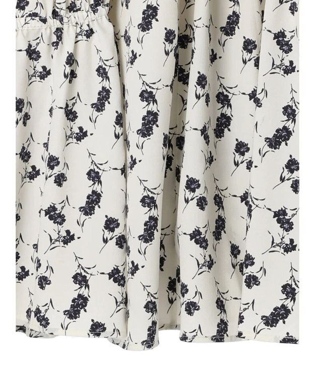 earth music&ecology ドロストギャザーフレアスカート Flower