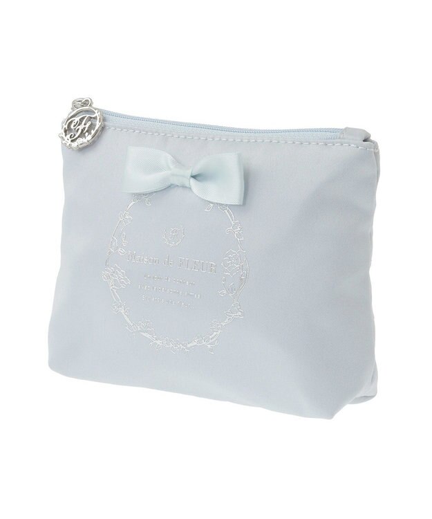 Maison de FLEUR サテンリボンティッシュケース Light Blue
