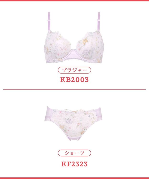 Wing 【マッチミーブラ】　ブラがわたしに合わせてくれる　バストの左右差や個々のバストの状態に対応　ウイング／ワコール　KB2003 パープル