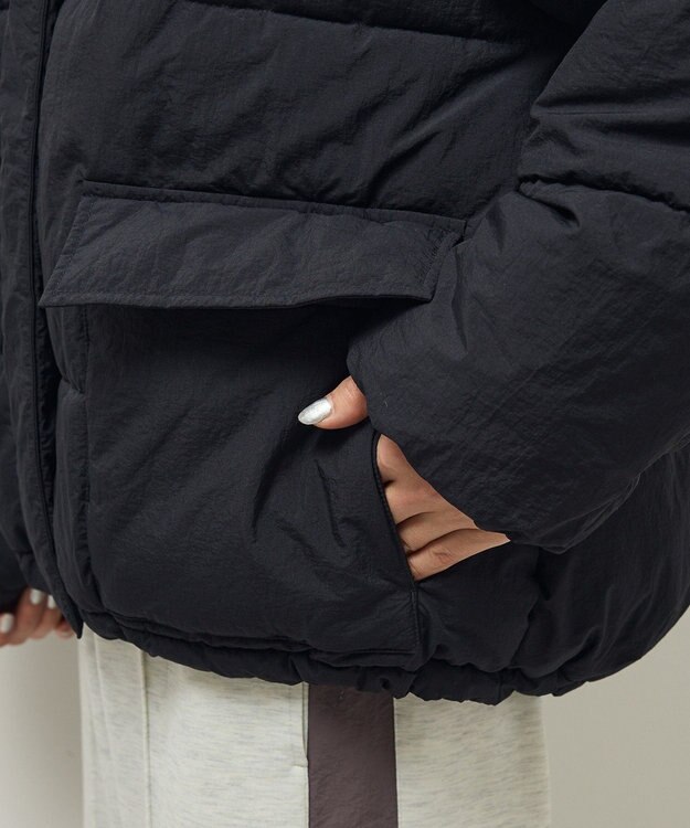 Green Parks ライトファイバーフーディブルゾン Black