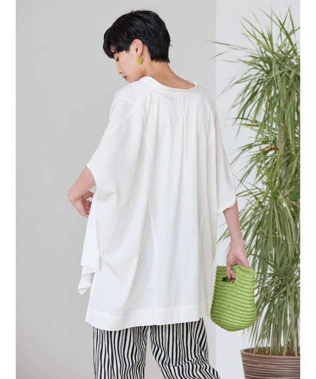 AMERICAN HOLIC 接触冷感ポンチョフレンチスリーブシャツ Off White