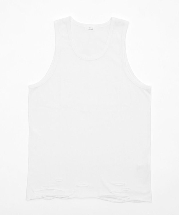 WEGO ダメージタンクトップ ホワイト