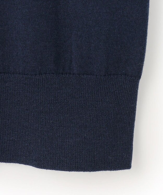 23区 S 【洗える】ウーステッドウール ポロニット ネイビー系