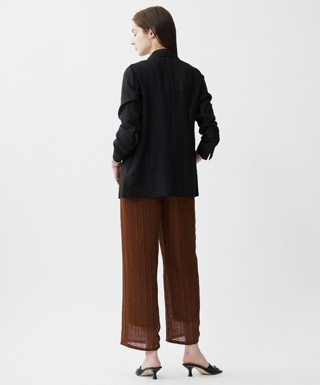 ICB 【接触冷感・速乾・洗える】 リヨセルシアー ジャケット ブラックストライプ系