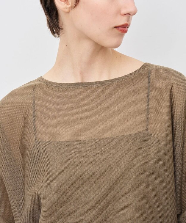 uncrave シアーニット ドルマントップス モカ