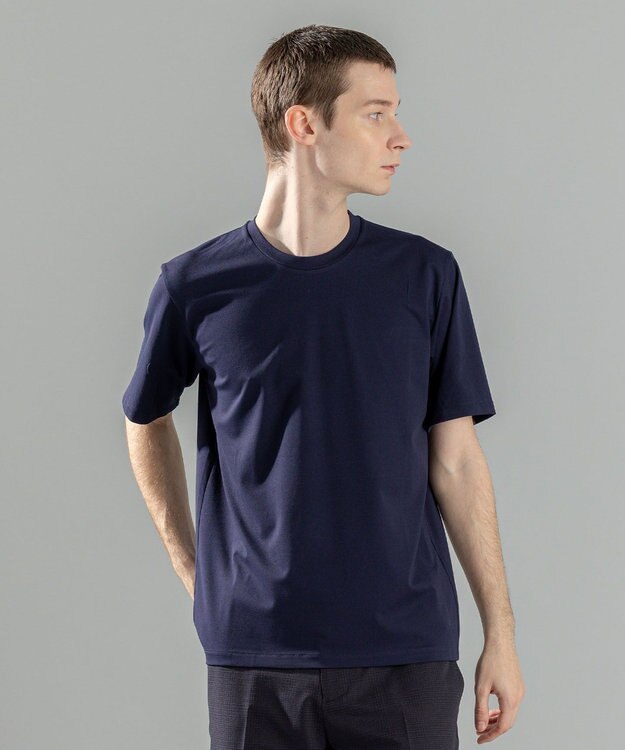 JOSEPH HOMME 新素材【新色追加】ハイゲージベアスムース　クルーネックＴシャツ ネイビー系