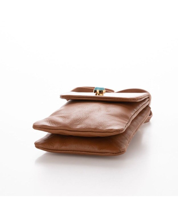 UNBILLION ペルケ perche ジェムストーンヒネリモバイルショルダー キャメル