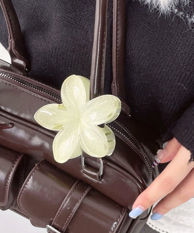 WEGO Lラメフラワーバンス ホワイト