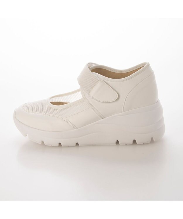 ing <ing>【WEB限定】厚底メッシュストラップスニーカー アイボリー