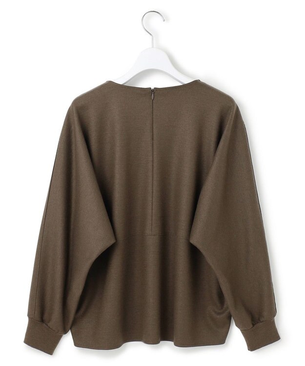 23区 【洗える】ウールミルドジャージー フォルム カットソー カーキ系