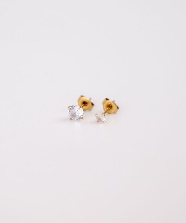 blancotokyo 【金属アレルギー対応】ジルコニアピアス MOONLIGHT ゴールド