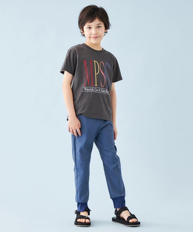 UNFILO 【110-150cm】デニムジョグパン(UNISEX) ブルー