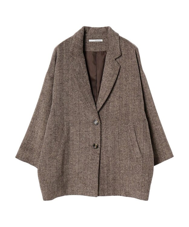 Green Parks ・ＥＬＥＮＣＡＲＥ　ＤＵＥ　ヘリンボーンミドルコート Brown