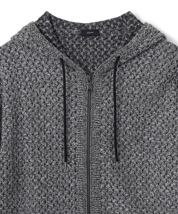 JOSEPH HOMME 【イージーケア】 ヴィスコースリンクス　ジップアップニットパーカー ライトグレー系