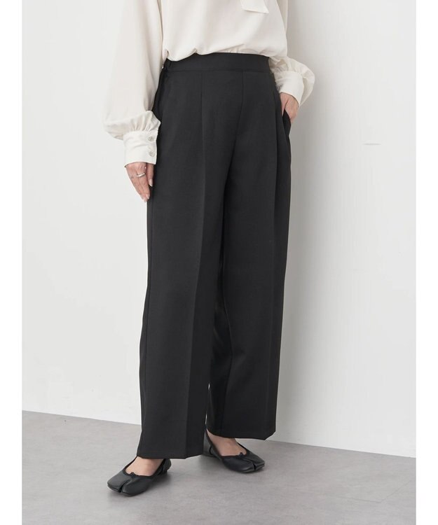 earth music&ecology ストレートパンツ Black