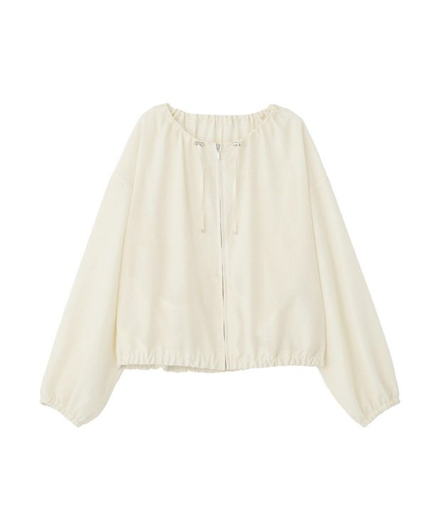 Green Parks ドロストネックシアーブルゾン Ecru