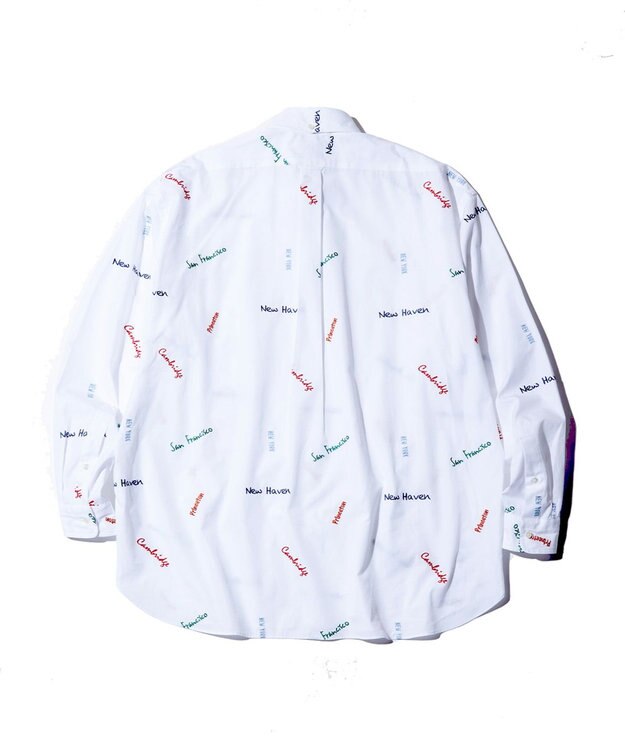 J.PRESS MEN 【J.PRESS ORIGINALS】EMBBAGGY B.D. SHIRT / BAGGY FIT ホワイト系