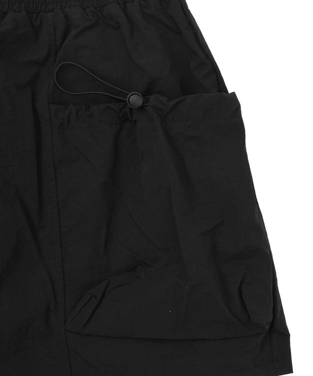 WEGO ドローコードナイロンミニスカパン ブラック