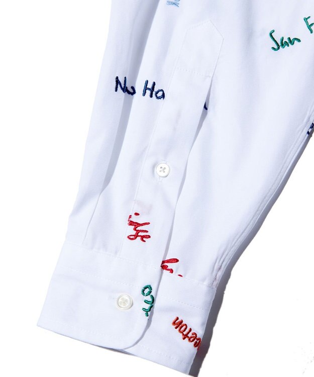 J.PRESS MEN 【J.PRESS ORIGINALS】EMBBAGGY B.D. SHIRT / BAGGY FIT ホワイト系