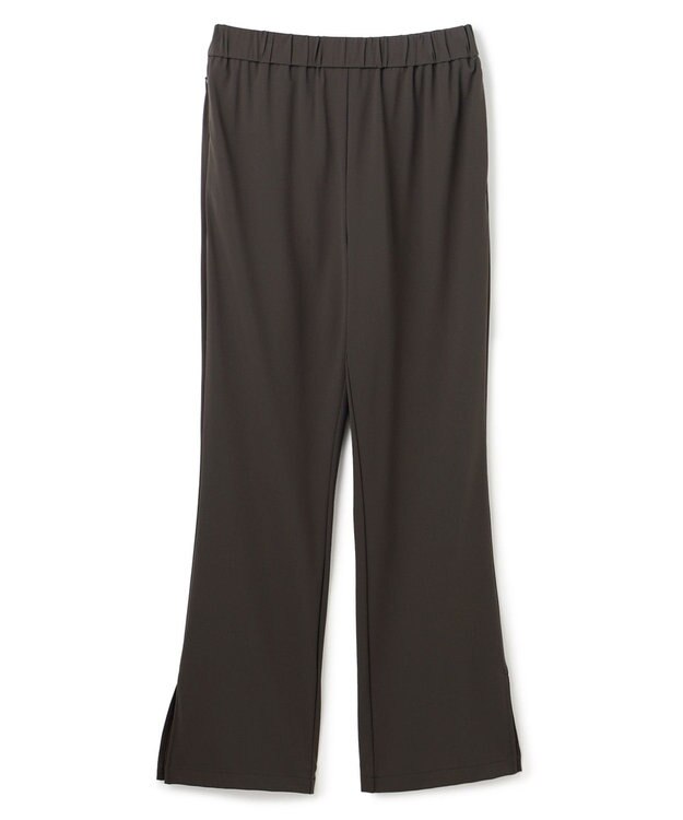 UNFILO L 【ウエストゴム】ドライトリコット セミフレアパンツ チャコール