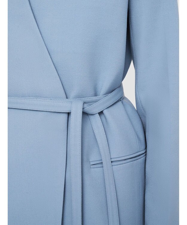 JOSEPH テーラリングクレープ　ノーカラージャケット Faded Sky